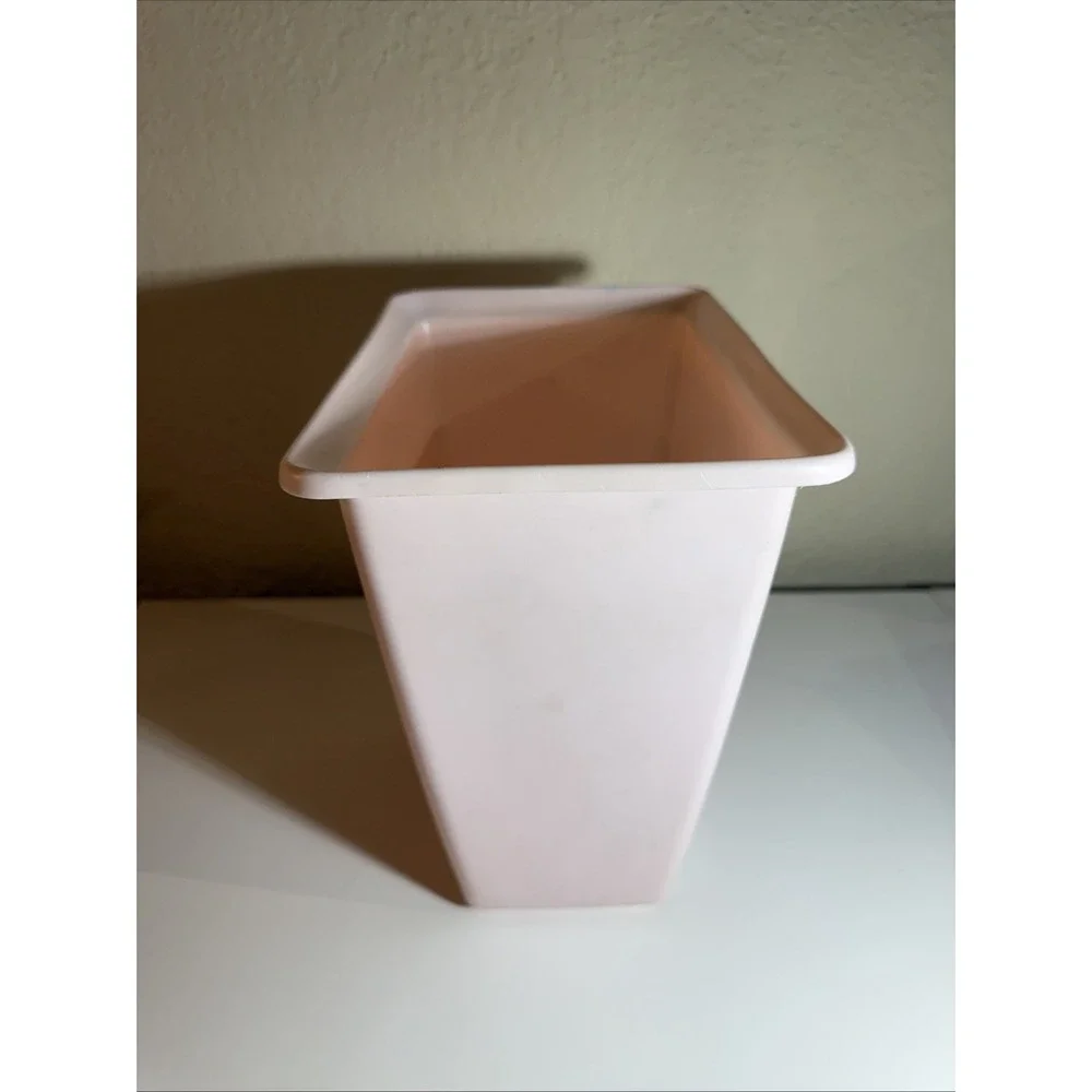 Vintage Rubbermaid 2952 Pink Atomic Starburst Wastebasket Trash Can MCM USA